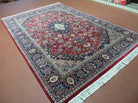 6' X 9' Vintage Fine Handmade India Floral Oriental Wool Rug Carpet Red Nice - Jewel Rugs