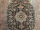 Wonderful Silk Turkish Hereke Rug 3x4, Fine Silk Oriental Carpet, Authentic Hereke Rug, Signature from Master Weaver, Floral Medallion Black - Jewel Rugs