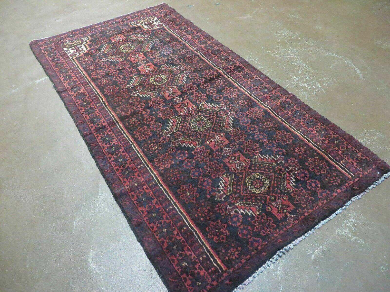 3' X 5' Antique Handmade Pakistan Balouchi Balouch Wool Rug Organic Dyes Nice - Jewel Rugs