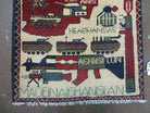 2' X 2'6" Handmade Afghan Balouch Tribal Wool War Rug Gun Tank Helicopter # 154 - Jewel Rugs