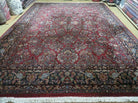 8' 8" X 12' Karastan Ivory Border Saroukk Pattern # 710 Wool Rug American Beauty - Jewel Rugs