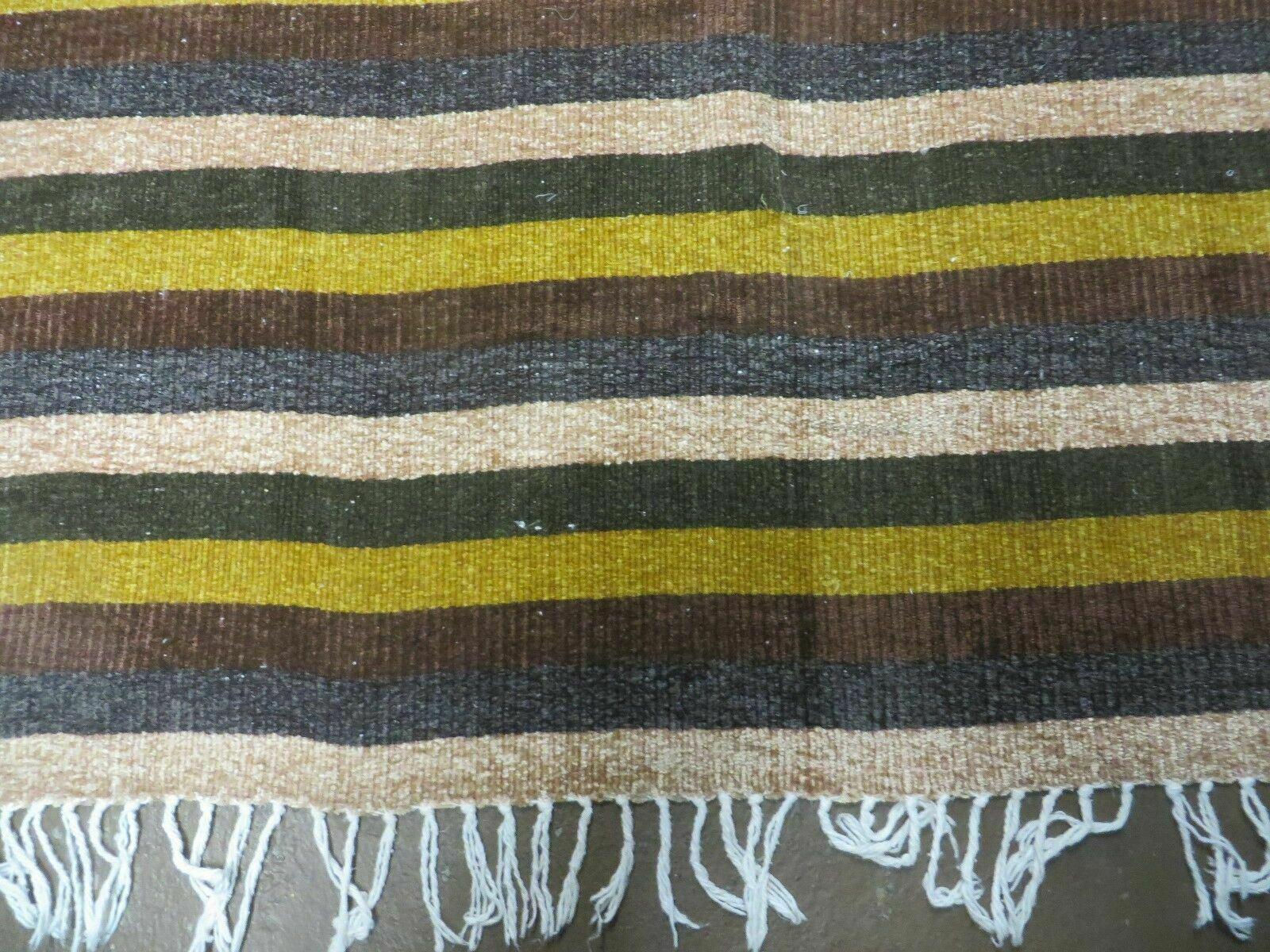 4' X 7' Vintage Handmade Latin American Mexican Wool Blanket Kilim Rug Nice # B - Jewel Rugs