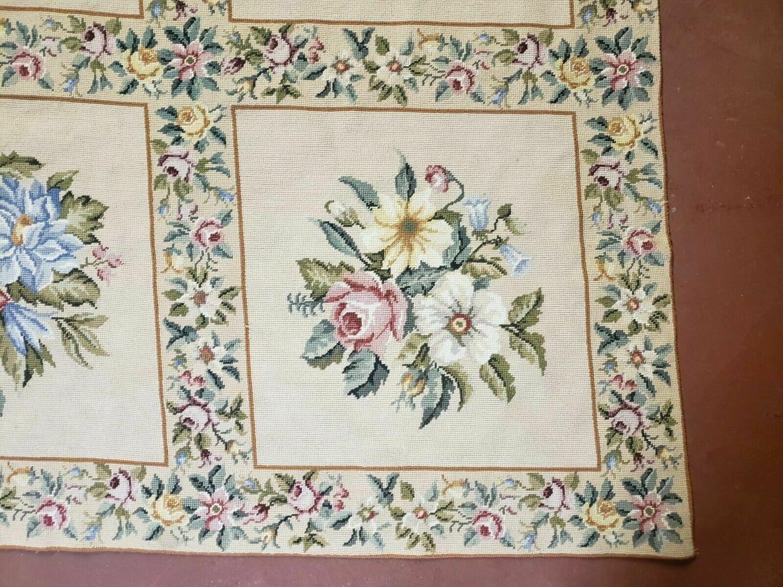 9' X 12' Handmade French Aubusson Savonnerie Garden Design Needlepoint Rug Nice - Jewel Rugs