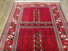 Red Antique Persian Turkoman Hatchli Tribal Four Seasons Rug, 3' 11" x 5' - Jewel Rugs