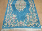 3' X 5' Vintage Handmade Art Deco Chinese Wool Rug Nice Sky Blue - Jewel Rugs