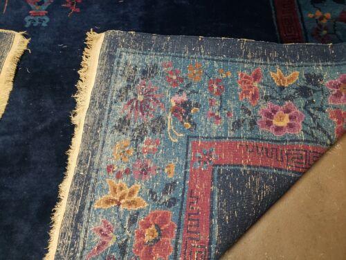 8' X 10' Antique Hand Made Art Deco Nichols Peking Chinese Rug Carpet Blue Nice - Jewel Rugs