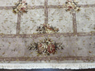 Aubusson Rug 8x10 ft, Wool with Silk Highlights, Piled Aubusson Carpet, Cream-Beige, Hand Knotted Vintage Very Fine Rug, French European Rug - Jewel Rugs