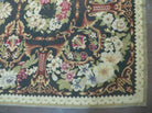 10' X 13' Handmade English Pattern Needlepoint Wool Floral Rug Carpet - Jewel Rugs