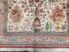 Vintage Persian Silk Qum Ghom Rug, Signature from Master Weaver, Animal Motifs, Very Fine, Hand-Knotted, 3'5" x 5' - Jewel Rugs