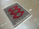 2' X 3' Vintage Handmade Pakistani Turkoman Bokhara Yamud Rug - Jewel Rugs