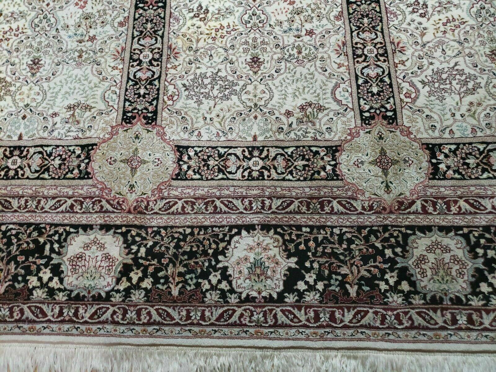 8' X 10' Vintage Ultra Fine Handmade Pakistani Panel Wool Rug Carpet Beige Nice - Jewel Rugs