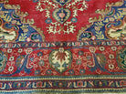 10' X 10' Antique Handmade Turkish Wool Rug Carpet Red Square Nice - Jewel Rugs