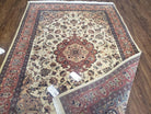 4x6 Handmade Top Quality Pakistani Floral Wool Rug Veg Dyes Carpet Beige Salmon - Jewel Rugs