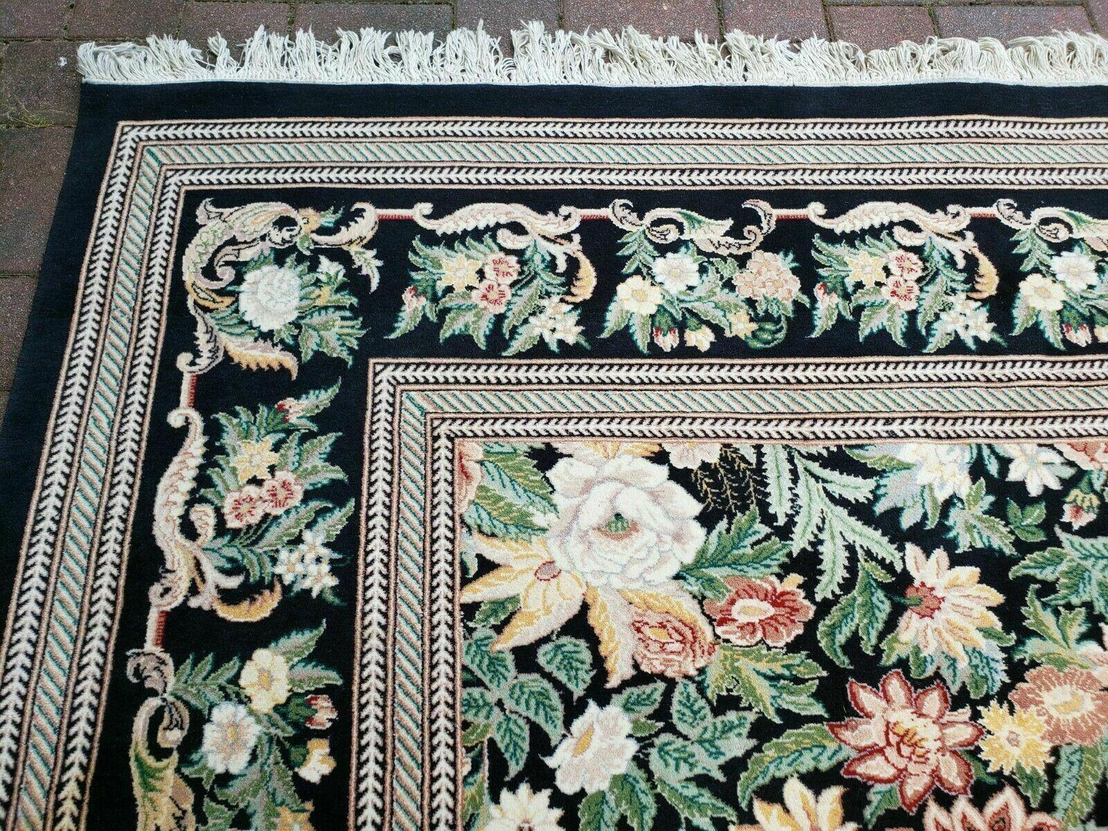 12' X 16' 5" One-of-a-Kind William Morris Area Rug Pakistani Hand-Knotted Wool Green Black Wow - Jewel Rugs