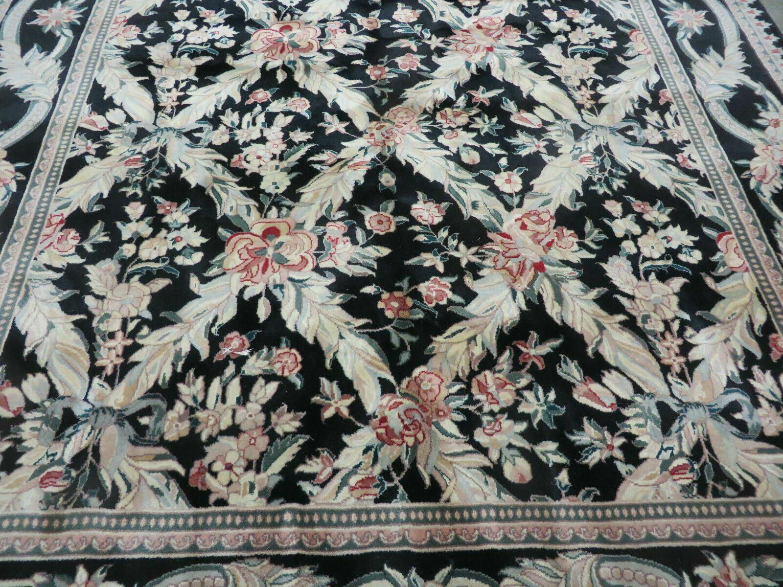 6' X 9' Handmade William Morris Arts & Craft Chinese Wool Rug Carpet Black Nice - Jewel Rugs