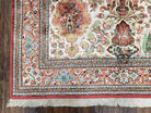 Vintage Persian Silk Qum Ghom Rug, Signature from Master Weaver, Animal Motifs, Very Fine, Hand-Knotted, 3'5" x 5' - Jewel Rugs