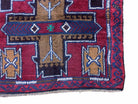 2' 10" X 4' 9" Vintage Handmade Tribal Wool Rug Balouchi Rug Afghan Rug Red Blue - Jewel Rugs