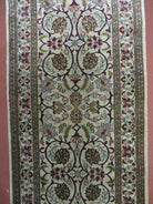 2' X 9.5' Vintage Handmade Fine Turkish Hereke Silk Rug Runner - Jewel Rugs