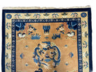 5x5 Vintage Chinese Peking Art Deco Nichols Square Rug Animals Dragons Elephant - Jewel Rugs