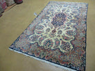 4' X 6' Antique Handmade Indian Floral Oriental Wool Rug Medallion Nice - Jewel Rugs