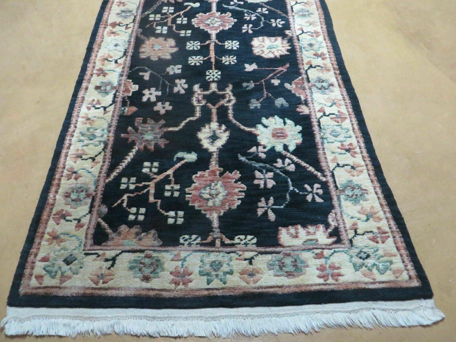 3' 6" X 5'4" Modern Tibetan Nepal Art Deco Chinese Handmade Wool Rug Black Nice - Jewel Rugs