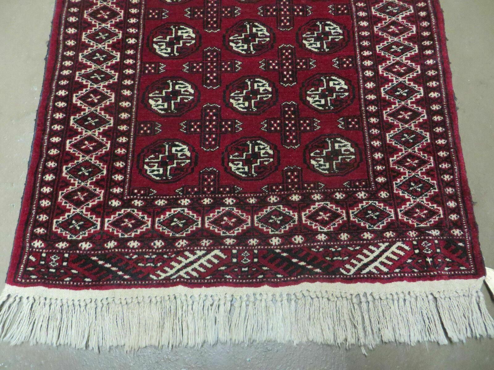 3' X 5' Vintage Handmade Pakistan Bokhara Turkoman Balouch Wool Rug - Jewel Rugs