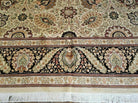 9' X 12' Vintage Handmade Chinese Oriental Wool Beige Rug - Jewel Rugs