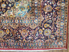 Antique 1930s Persian Kashan 10x14, Wool, Hand-Knotted, Central Medallion - Jewel Rugs