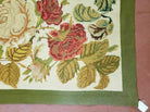 10' X 13' Handmade English Needlepoint Wool Floral Rug Carpet Rose Garden Nice - Jewel Rugs