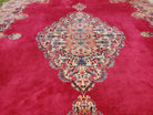 10x14 Karastan Rug Red Medallion Kirman #762 Wool Karastan Carpet Vintage 10 x 14 Area Rug - Jewel Rugs