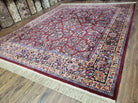 8' 8" X 10' 6" Karastan # 700 Red Saroukk # 785 Wool Rug American Made Beauty - Jewel Rugs