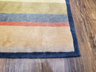 Colorful Tibetan Runner Rug, 2'7" x 11' 9", Striped Runner, Soft Wool Pile, Plush, Hand-Knotted, Multicolor, 12 ft Runner - Jewel Rugs