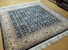 6' X 6' Gorgeous Handmade India Floral Oriental Wool Rug Square Blue Carpet Wow - Jewel Rugs