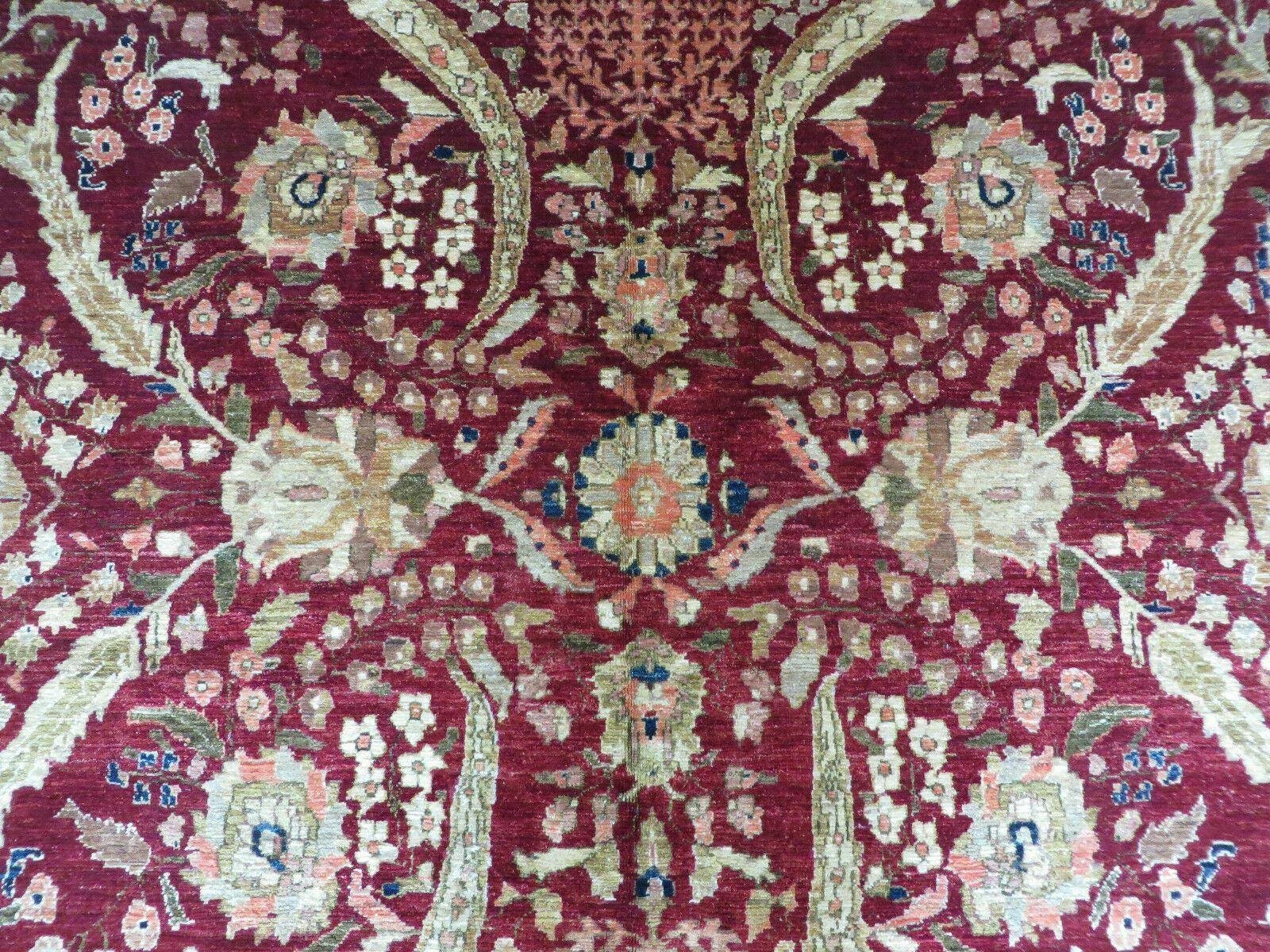 9' X 12 ' Vintage Handmade Peshawar Agra Wool Rug Organic Dyes Nice - Jewel Rugs