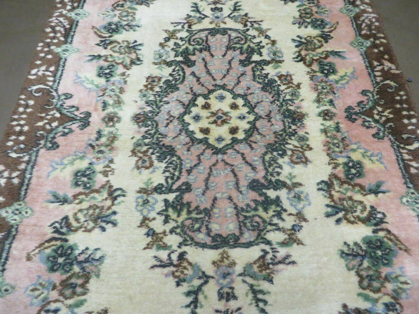 4' X 7' Vintage Handmade Knotted Turkish Oushak Medallion Wool Rug Carpet Nice - Jewel Rugs