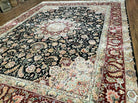 8' X 10' Vintage Handmade Fine Chinese Oriental Wool Rug With Silk Accents - Jewel Rugs