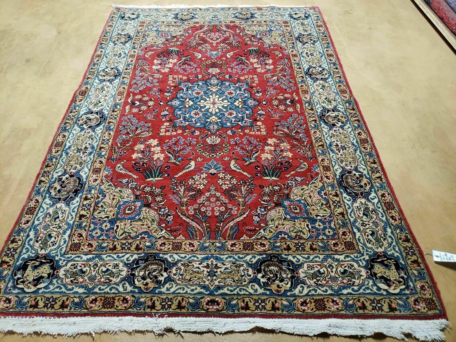 5' X 7' Ultra Fine Handmade India Floral Oriental Tree Of Life Wool Rug Deer Bird Traditional Home Décor - Jewel Rugs