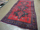 4' X 8' Antique Handmade India Geometric Oriental Wool Rug Veg Dyes Nice - Jewel Rugs