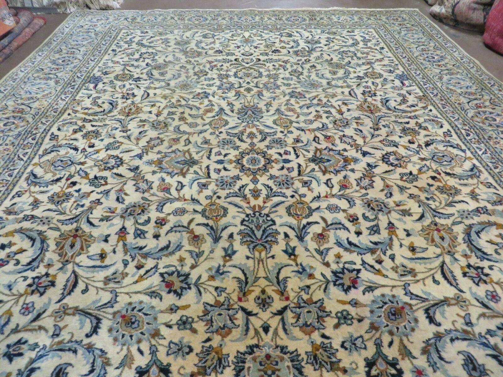 7' X 10' 6" Vintage Handmade Oriental Wool Rug Hand Knotted Ivory/ Beige Nice - Jewel Rugs