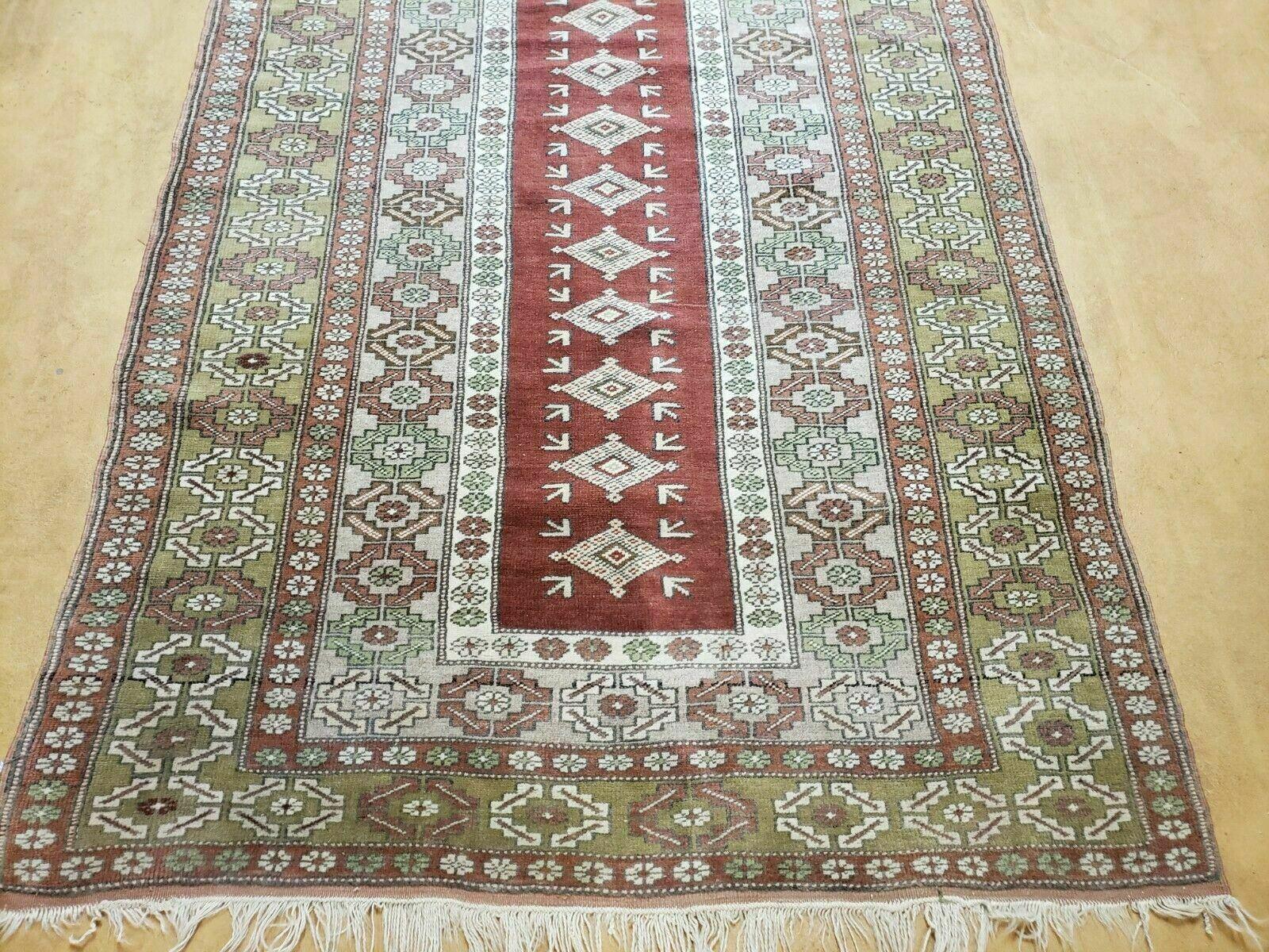 4' X 8' Antique Handmade Turkish Melas Oushak Wool Rug - Jewel Rugs