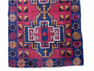 3 X 4.3 Vintage Handmade Tribal Wool Rug Balouch Rug Afghan Rug Red Blue Nice - Jewel Rugs