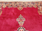 10x14 Karastan Rug Red Medallion Kirman #762 Wool Karastan Carpet Vintage 10 x 14 Area Rug - Jewel Rugs