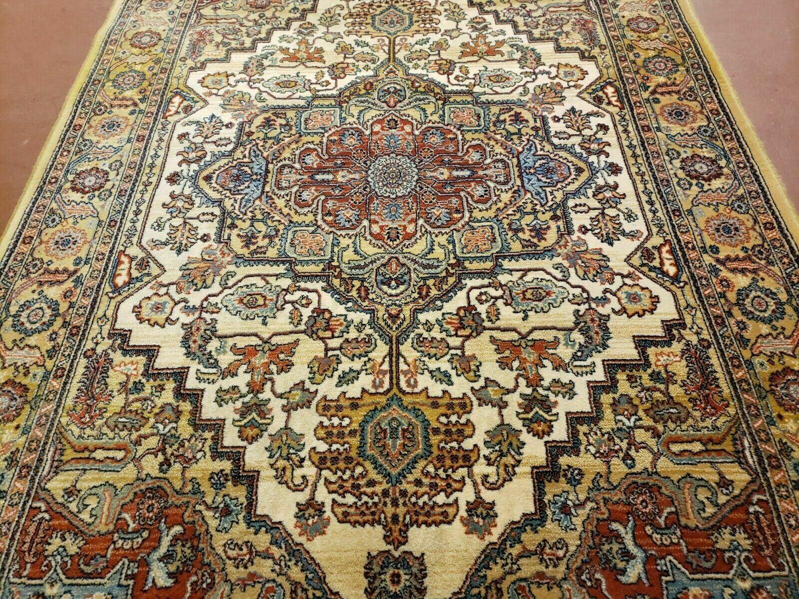 3' 11" X 6' Beshir Wool Power Loomed Rug Herizz Moth Proof Beauty - Jewel Rugs