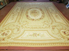 9' X 12' Handmade Aubusson Weave Needllepoint Flat Pile Wool Rug Nice - Jewel Rugs