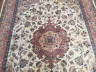 4x6 Handmade Top Quality Pakistani Floral Wool Rug Veg Dyes Carpet Beige Salmon - Jewel Rugs