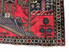 3x5 New Vintage Handmade Tribal Balouchi Rug Organic Dyes Red Buildings Nature - Jewel Rugs