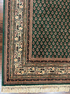 Couristan Rug 6x8, Vintage Oriental Carpet 6 x 8 ft, Belgium Power-Loomed Rug, Green and Cream, Traditional Rug, Boteh Mir Paisley Pattern - Jewel Rugs