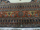 9' X 12' Vintage Fine Handmade India Floral Wool Rug Open Field Ivory Wow - Jewel Rugs