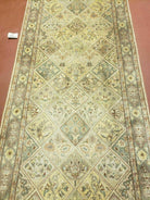 2' 7" X 9' Vintage Handmade India Floral Oriental Wool Runner Rug Hand Knotted - Jewel Rugs