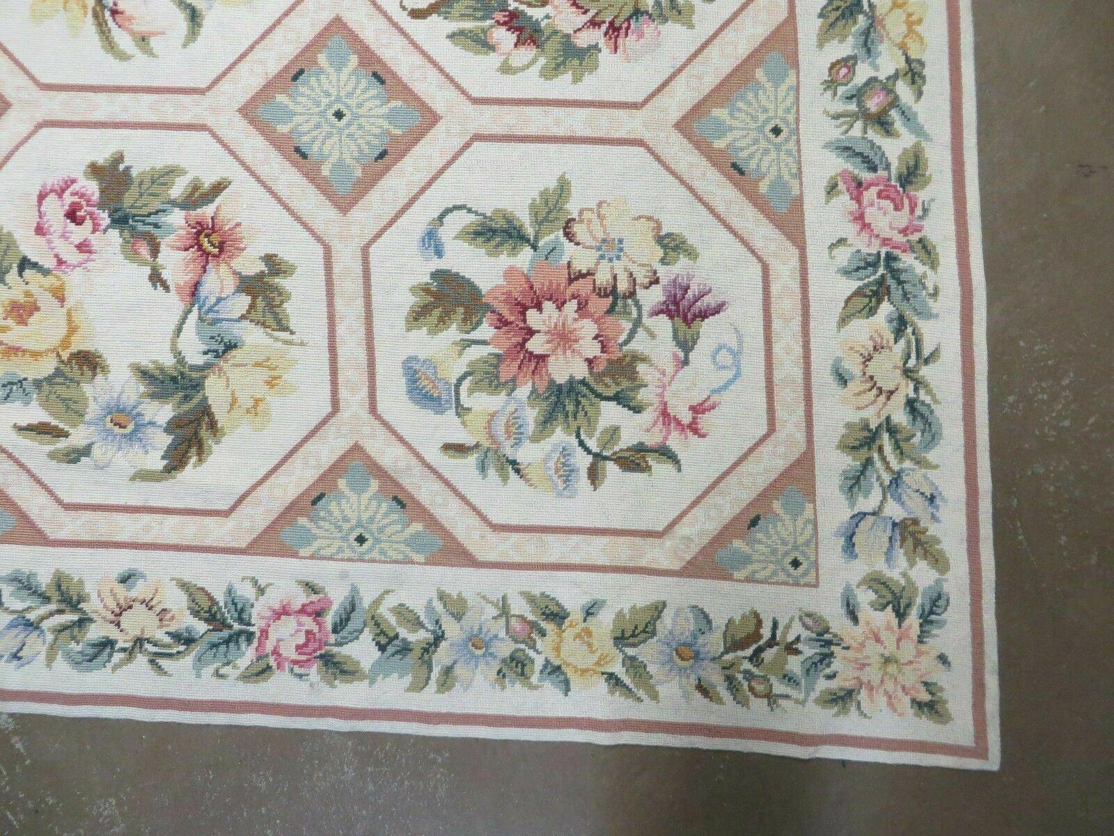 8' X 10' Handmade French Aubusson Savonnerie Design Needlepoint Rug Nice - Jewel Rugs